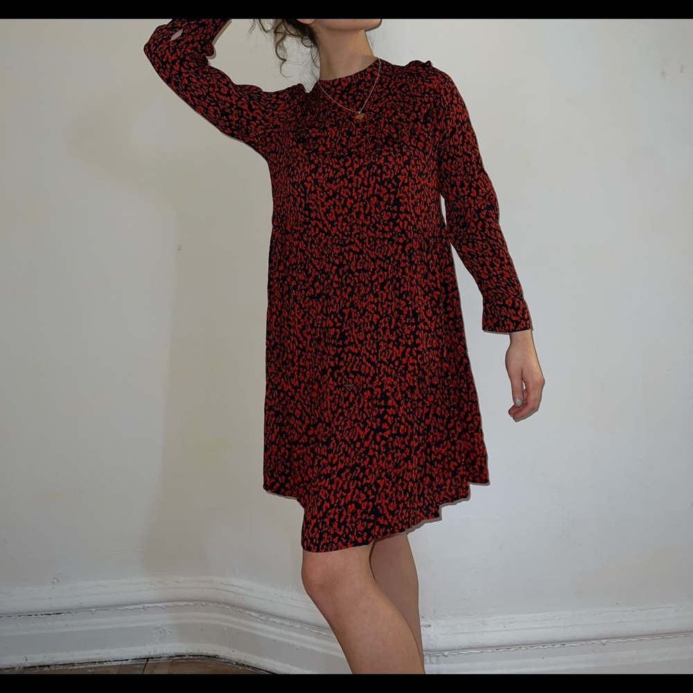 Zara dress Flirty Red cheetah print